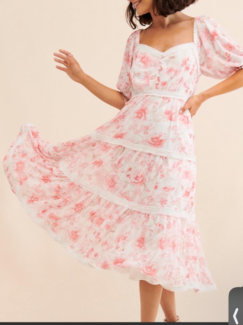 Rachel Parcell Midi Chiffon Dress S
